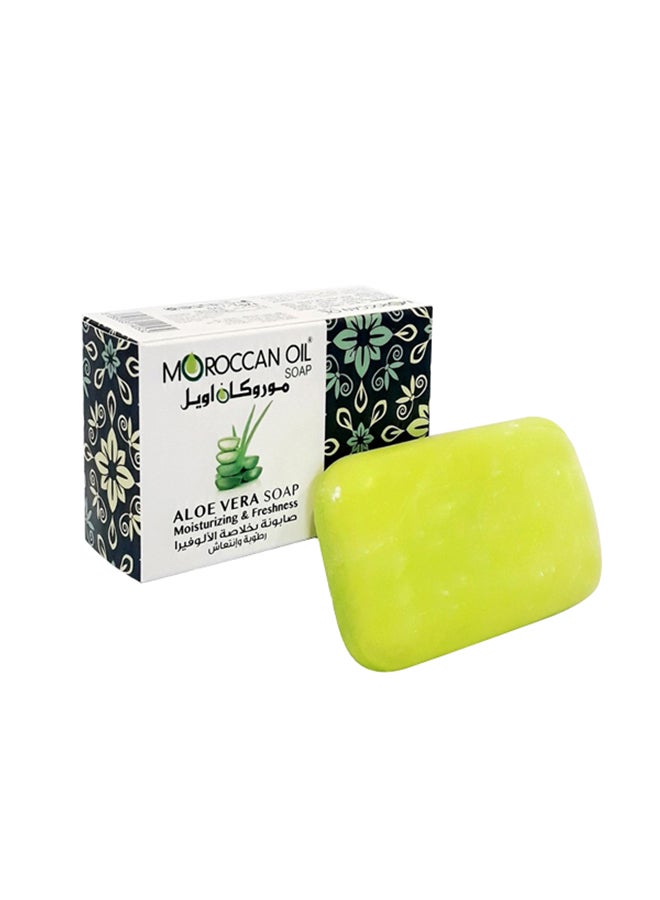 Moroccan Oil Aloe Vera Moisturizing And Freshness Soap Green 125grams 