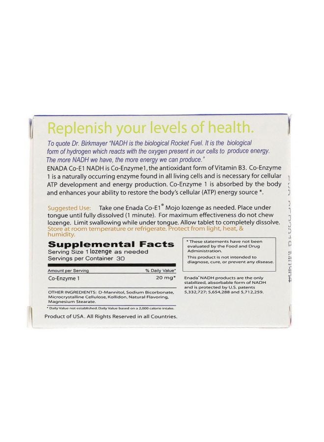 ENADA The Energizing Co-Enzyme Mojo 20 mg - 30 Lozenges - Image 3