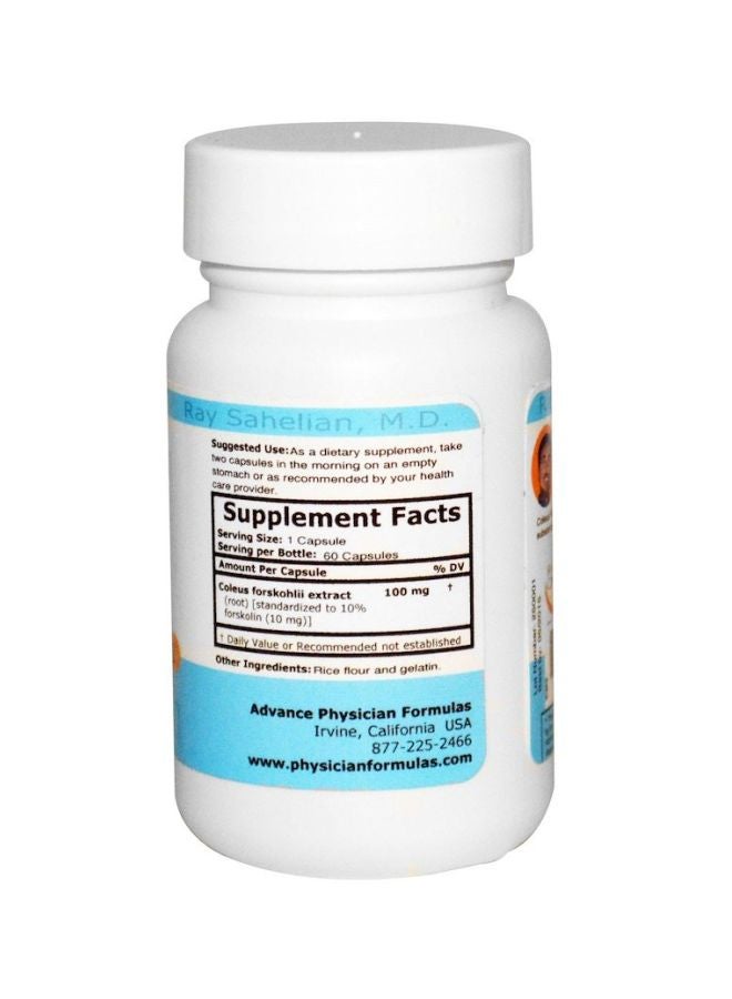 Advance Physician Formulas - Forskolin Coleus Forskohlii Extract Dietary Supplement 100 mg - 60 Capsules - Image 1