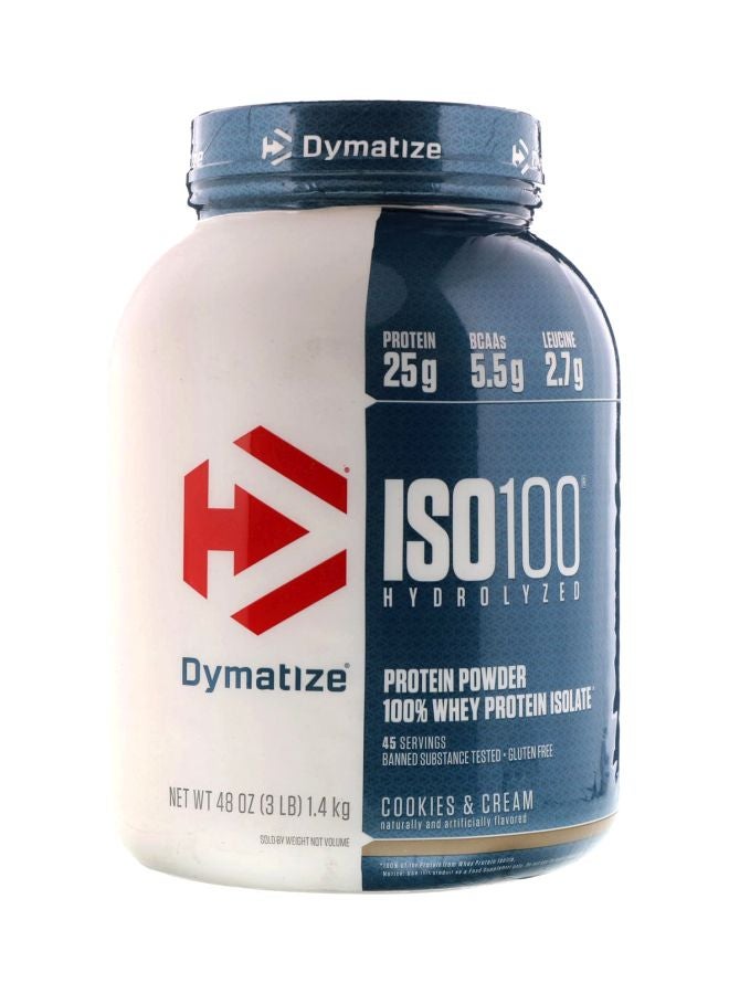 ISO 100 Hydrolyzed Protein Powder - Cookies And Cream
