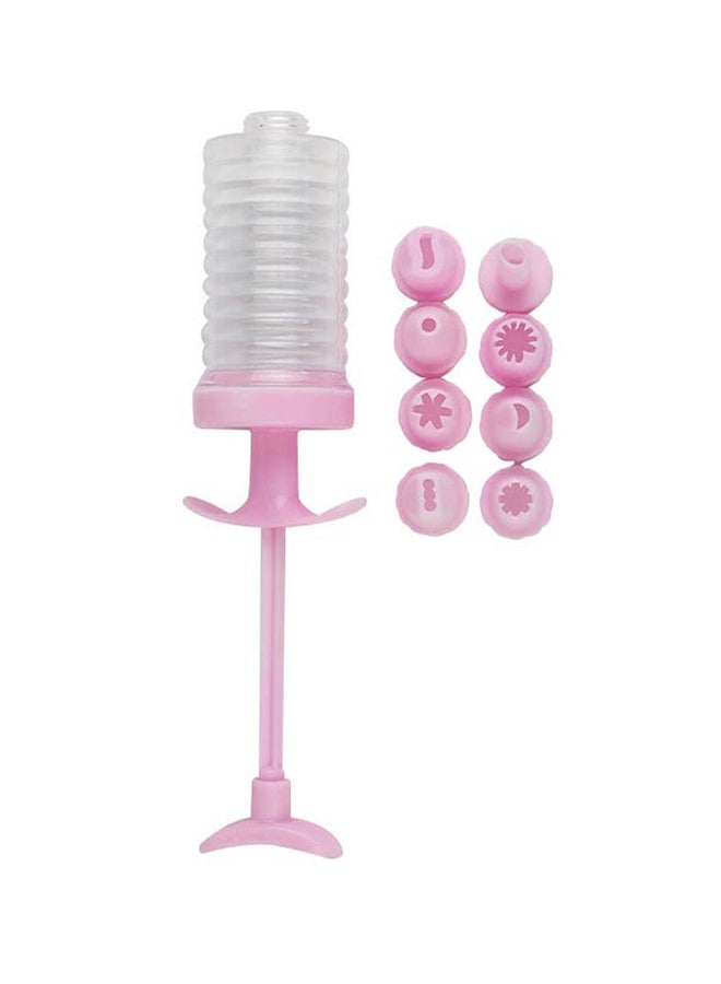 بيوينتي قلم معجنات لصناعة خبز كعك المافن الوردي/الشفاف 5x18سم - Image 1