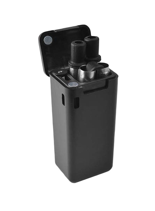 Foldable Straw With Storage Box Black 7.60 x 3 x 3.50cm - Image 1