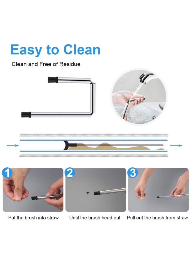 Foldable Straw With Storage Box Black 7.60 x 3 x 3.50cm - Image 2