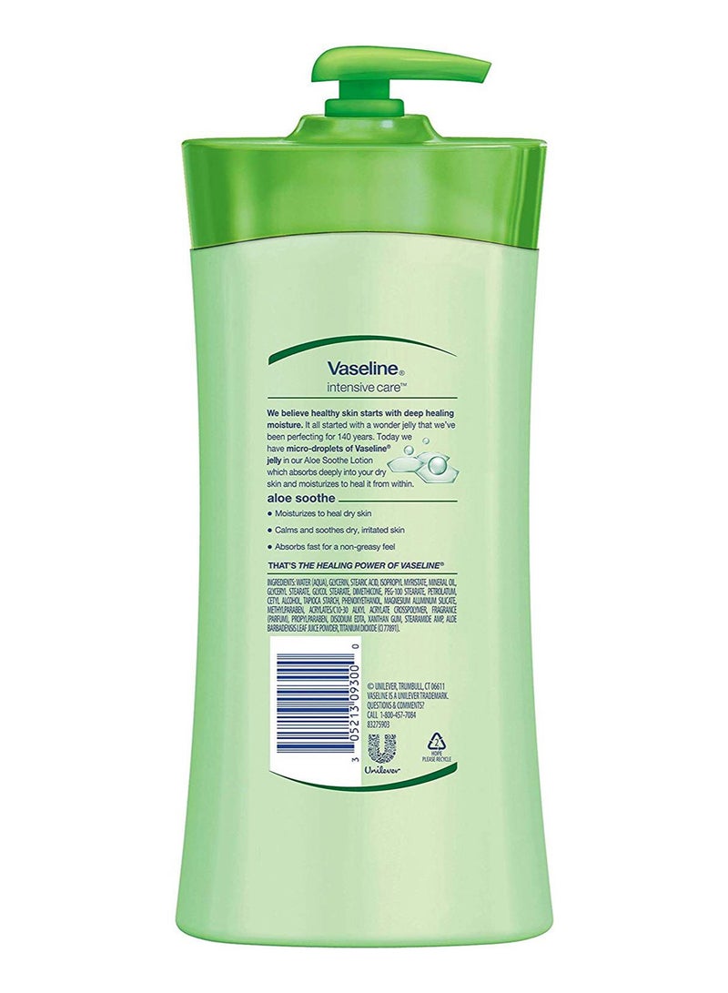 Vaseline Pack Of 3 Intensive Care Aloe Soothe Body Lotion 3 x 600ml  - Image 2