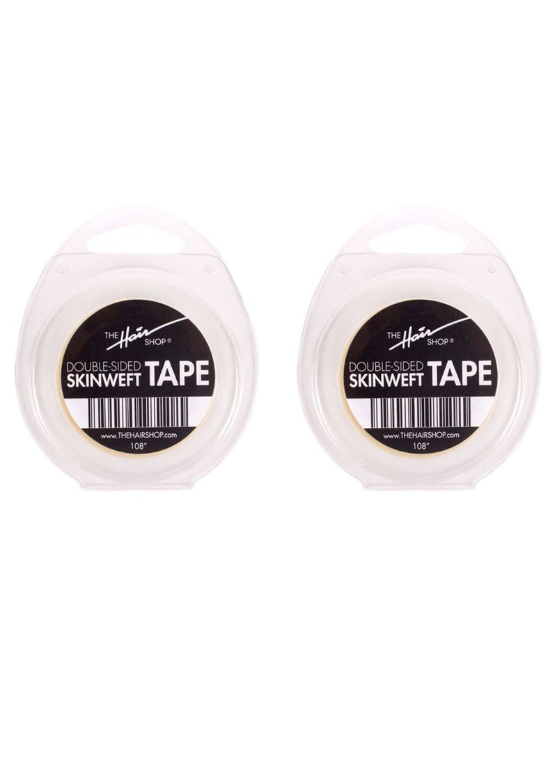 The Hair Shop - Pack Of 2 Double Sided Skinweft Wig Tape White 2 x 108inch - Image 1
