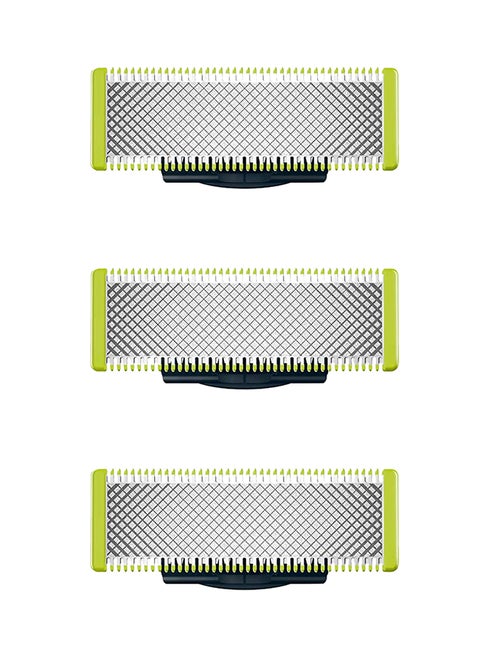 Pack Of 3 Oneblade Replacement Green/Silver 4.331X0.866X3.937