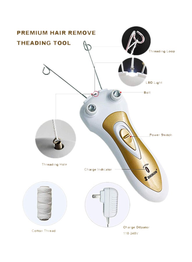 YUNAI Electric Body Facial Hair Remover Pull Surface Device Gold/Silver 2.8X0.98X2.9 - Image 2