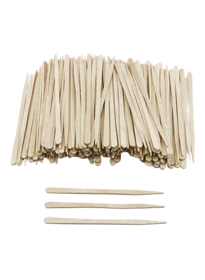 Fyess 500-Piece Small Wax Applicator Sticks Set Beige 2.8X0.98X2.9 - Image 2