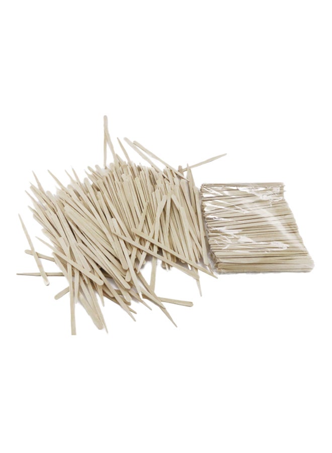 Fyess 500-Piece Small Wax Applicator Sticks Set Beige 2.8X0.98X2.9 - Image 1