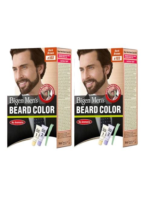 Pack Of 2 Beard Colour Brown 2 x 20cm