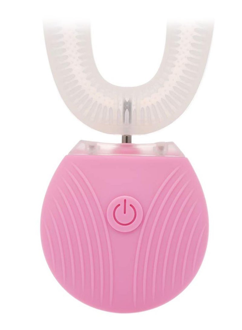 ANSELF Wireless Charging U-Shaped Electric Toothbrush Pink/White/Clear 0.8X0.88X0.9inch