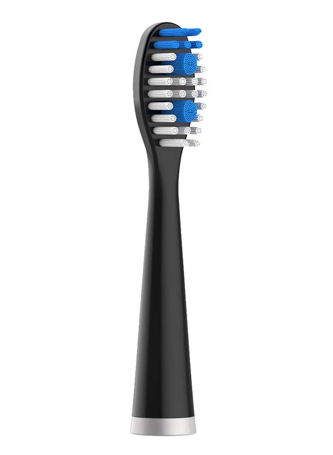 NetGen 2-Piece Toothbrush Replacement Head Set Black/Blue/White 