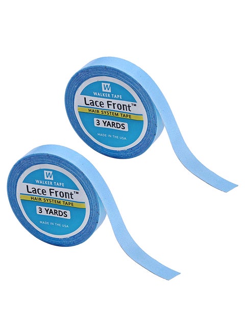 2-Piece Front Support Wig Tape Set Blue 2 x 3yard