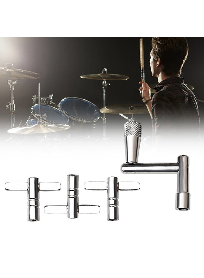Generic 4-Piece Drum Tuning Key Tool Set With Z-Type And T-Type Rack Drum Accessories  - Image 5