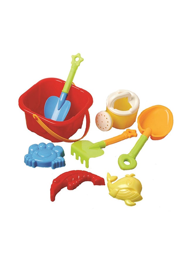 U.S. Toy 8-Piece Beach Bucket Sand Castle Play Set  - Image 1