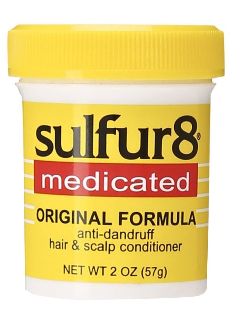 Sulfur 8 Pack Of 3 Medicated Anti-Dandruff Hair And Scalp Conditioner 3 x 57grams