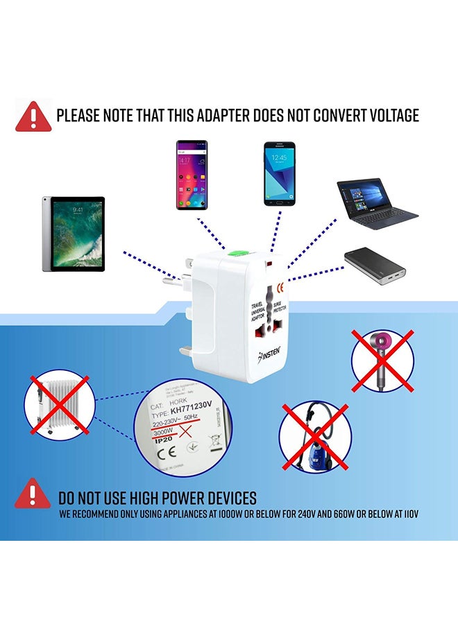 ميفان محول الطاقة العالمي للسفر All-In-One أبيض  - Image 5