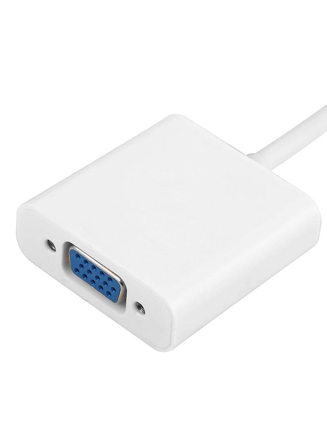 Generic - Mini Display Port To VGA Cable Adapter For Apple MacBook Pro White - Image 1