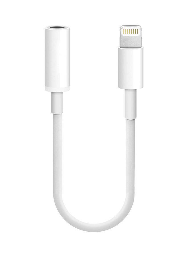 3.5mm AUX Extender Lightning Connector Cable For iPhone White - Image 2