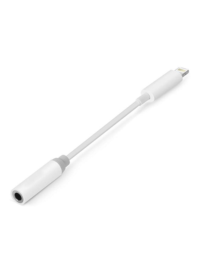3.5mm AUX Extender Lightning Connector Cable For iPhone White - Image 3