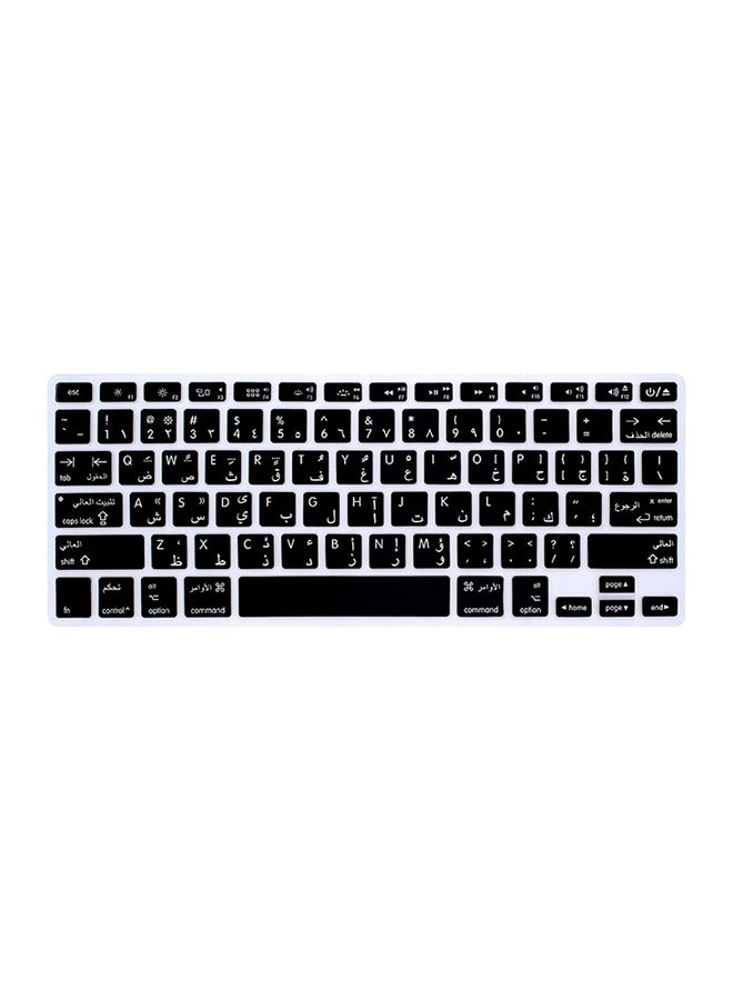 Generic - Arabic/English Keyboard Cover For Apple MacBook Pro/Air Retina 13/15-Inch UK Layout Black - Image 1