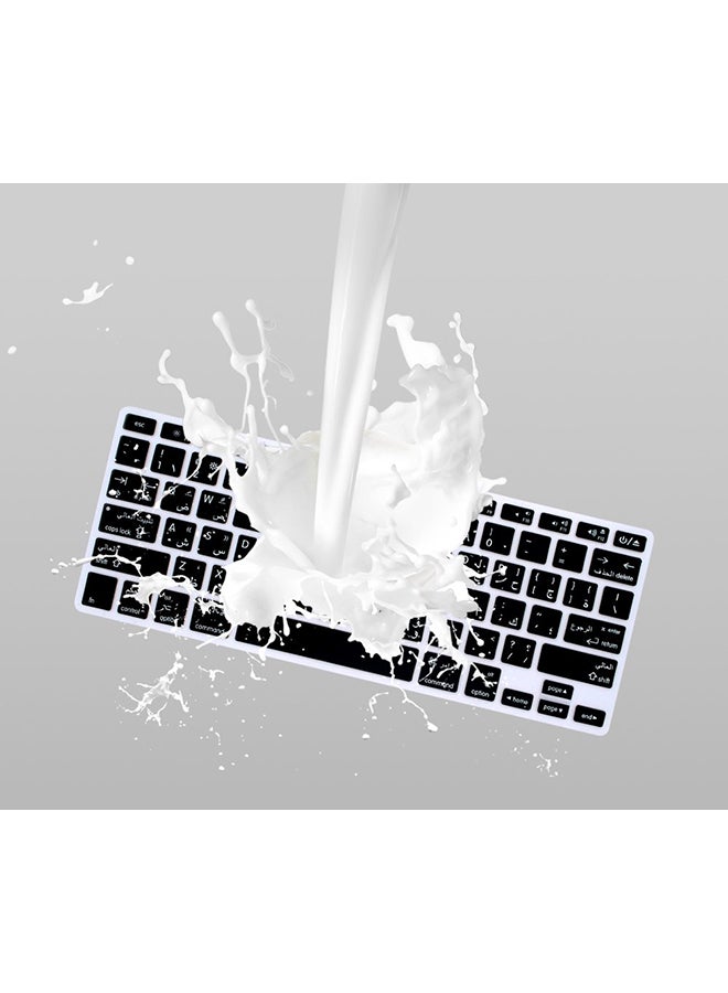 Generic - Arabic/English Keyboard Cover For Apple MacBook Pro/Air Retina 13/15-Inch UK Layout Black - Image 1