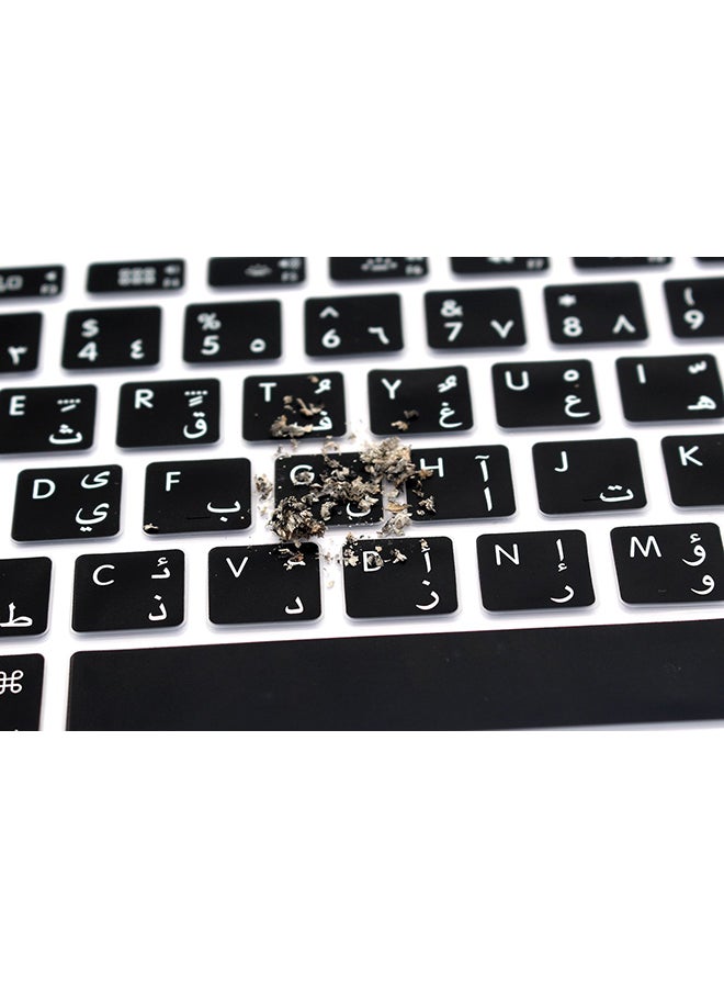 Generic - Arabic/English Keyboard Cover For Apple MacBook Pro/Air Retina 13/15-Inch UK Layout Black - Image 1
