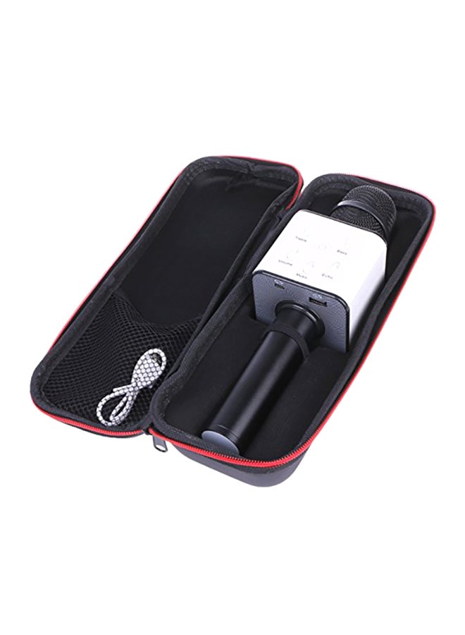 Generic Q7 Bluetooth Karaoke Microphone With Speaker wireless-microphone-black Black/White  - Image 2
