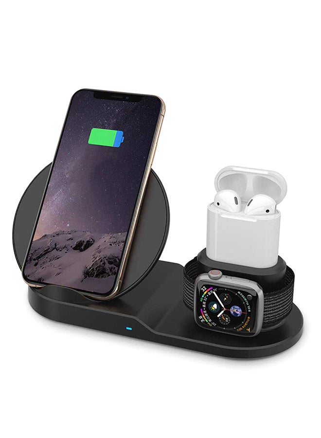 3-In-1 Wireless Dock Charging Station Black  - Image 3