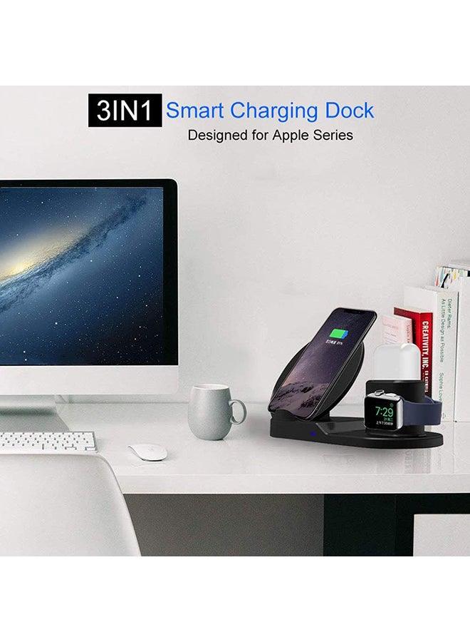 3-In-1 Wireless Dock Charging Station Black  - Image 5
