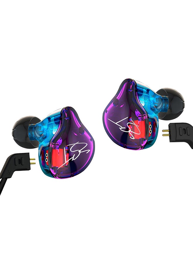 KZ - Zst Pro 3.5Mm Wired In Ear Headphones Hifi Music Earphones 1Dd+1Ba Dynamic Armature Drivers Sports Headset With Replacement Earphone Cable Earbuds Purple Purple/Blue/Black - Image 1