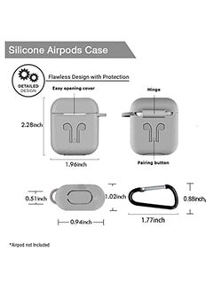 Generic Protective Case Cover With Strap For Apple AirPods Pro Grey  - Image 4