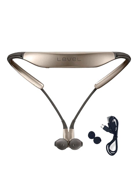 Level U Wireless Bluetooth Neck Headsets Collar Noise Cancelling Headphone Gold
