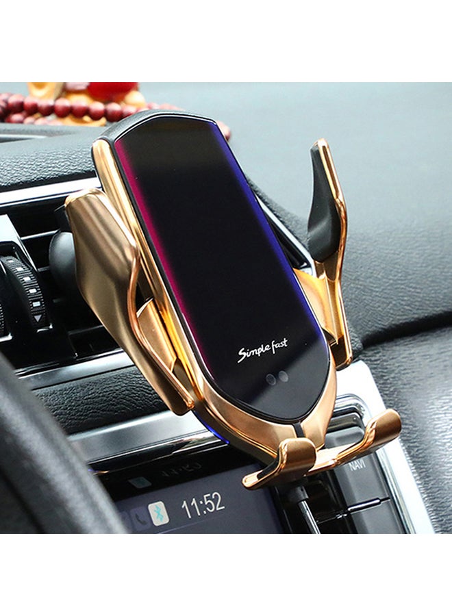 Clamping Wireless Car Charger Gold - Image 3