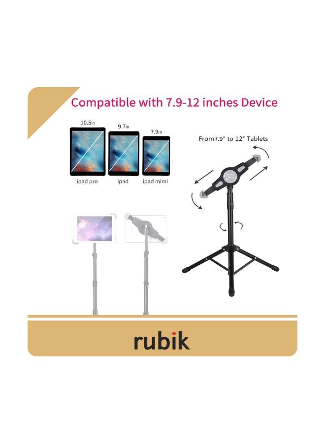 روبيك حامل ثلاثي القوائم القابلة للطي للتابلت أسود - Image 3