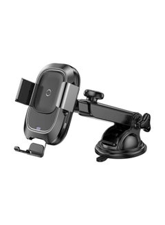 Baseus Smart Wireless Car Charger, 10W Qi Fast Charging Auto-Clamping Car Charger Mount, Car Dashboard and Windshield Phone holder for iPhone 13/13 Pro/12/11/XR/X/8, Samsung S20/Note 10+/S10/S9 and More Black  - Image 1