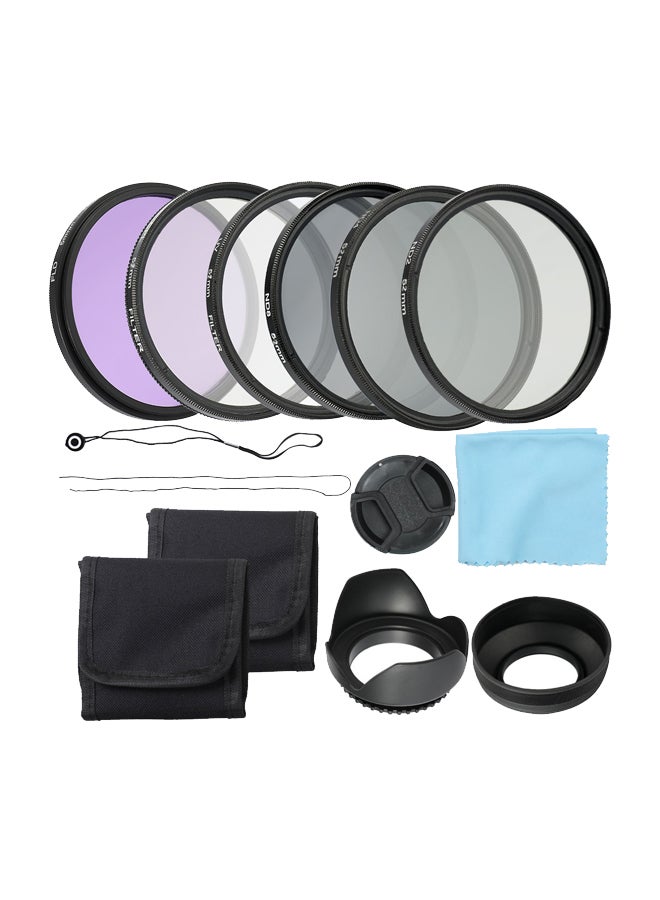 14-Piece Camera Lens Filter With Accessories Kit Black/Purple/Clear  - Image 1