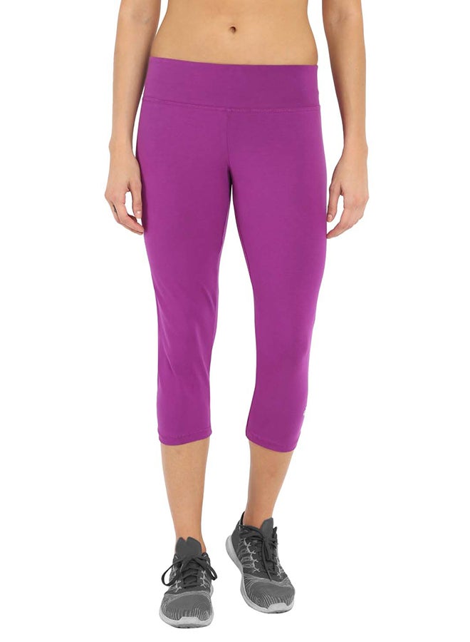 JOCKEY Solid Capri Sport Tights Purple  - Image 1