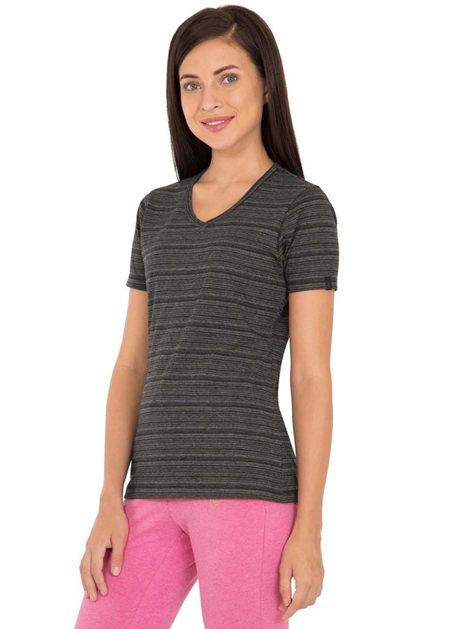 JOCKEY - Striped T-Shirt Black - Image 1
