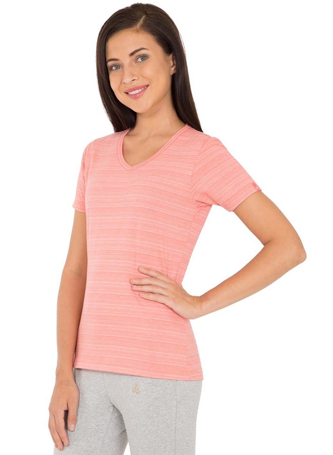JOCKEY - V-Neck T-Shirt Peach Blossom - Image 1
