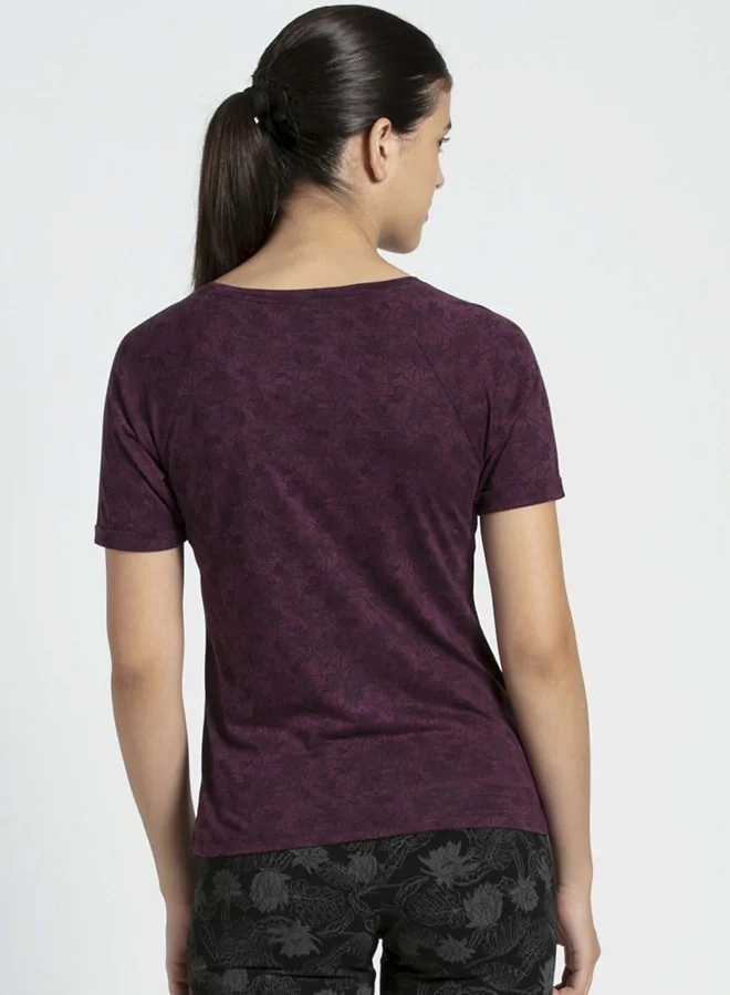 JOCKEY Crew Neck T-Shirt Purple Wine