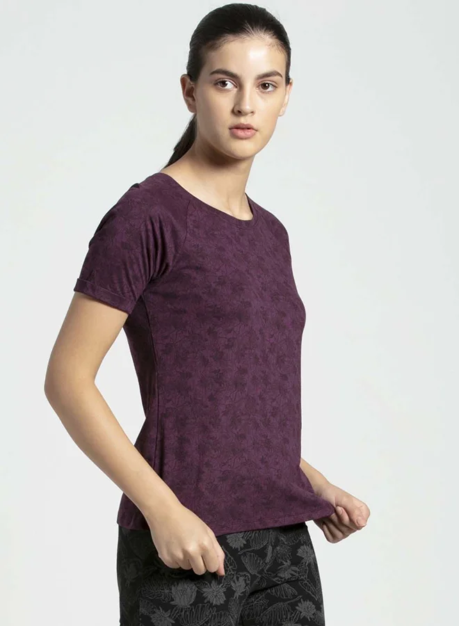 JOCKEY Crew Neck T-Shirt Purple Wine