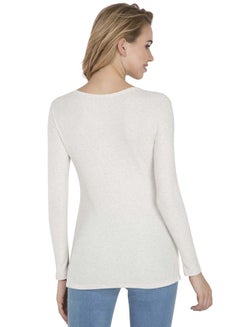 JOCKEY Three Fourth Sleeve T-Shirt Cream Melange  - Image 2