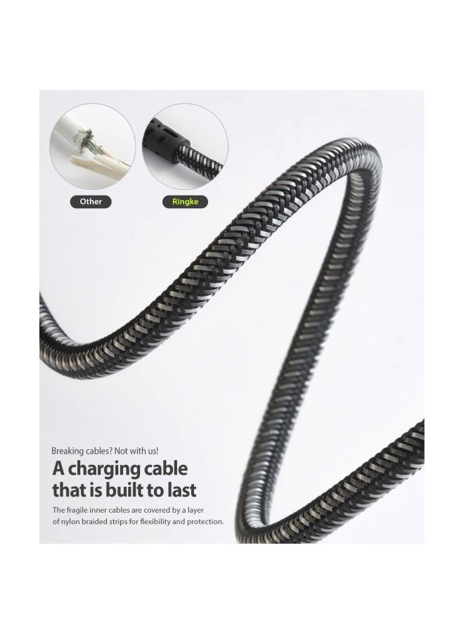 Ringke Type-C To Lightning Charging Cable Black - Image 2