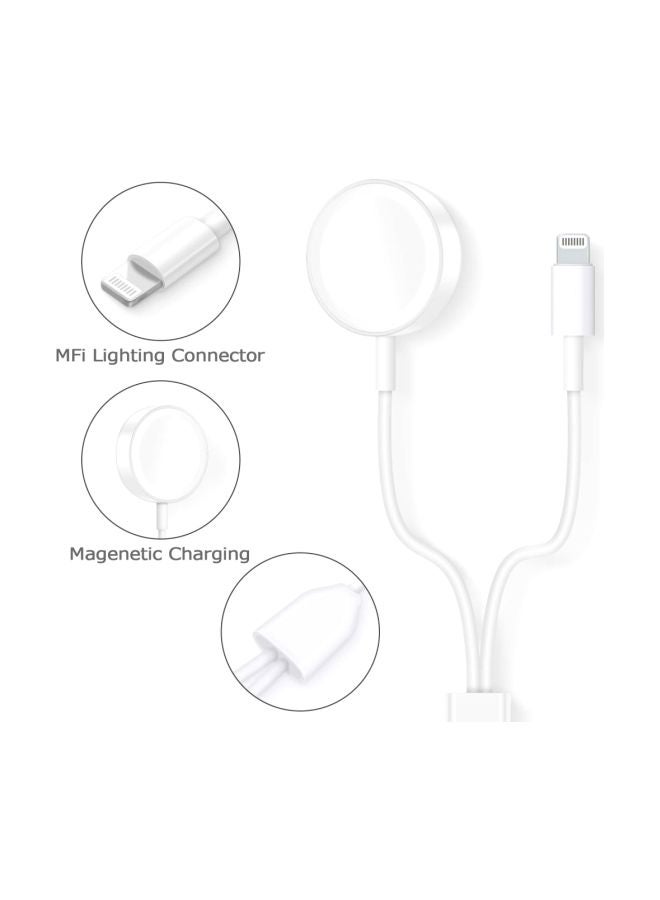 2-In-1 Data Sync Charging Cable White - Image 2