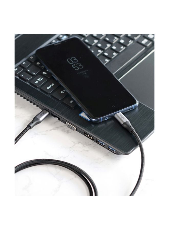 Ringke - USB Type C To C Data Sync Charging Cable Black - Image 1