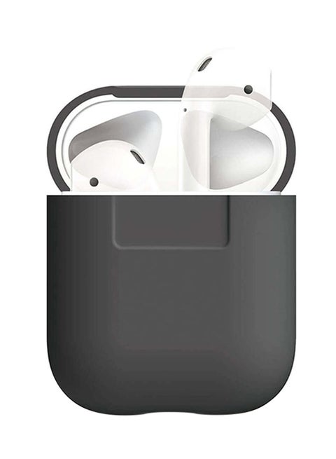 Scratch Resistant Silicon Case For Apple AirPods Dark Grey