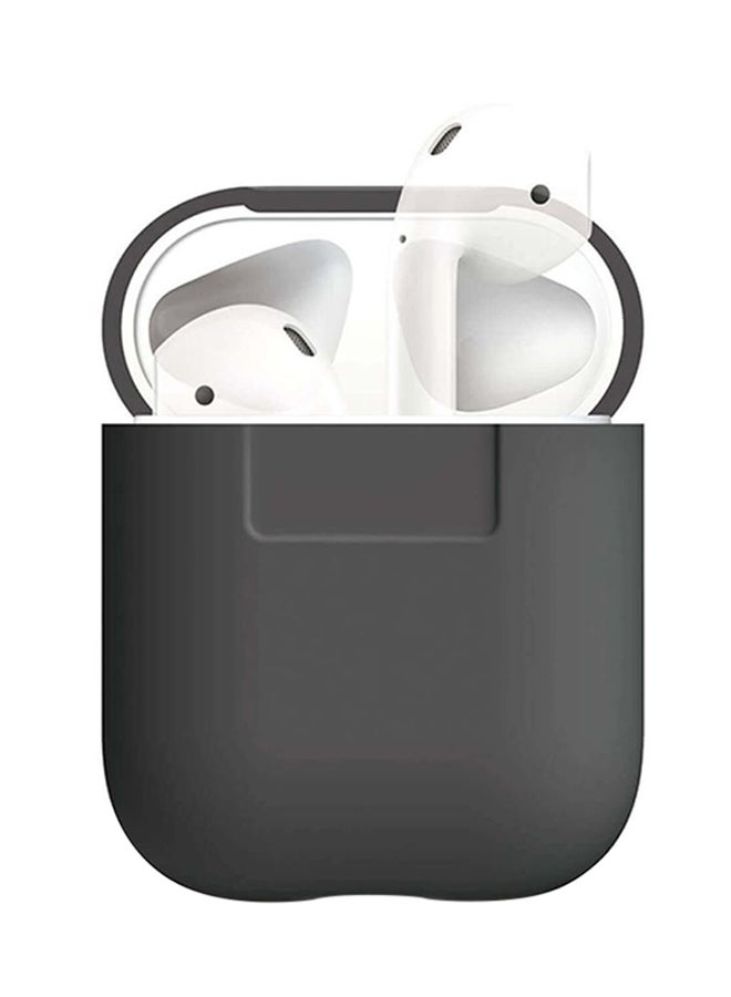 Scratch Resistant Silicon Case For Apple AirPods Dark Grey