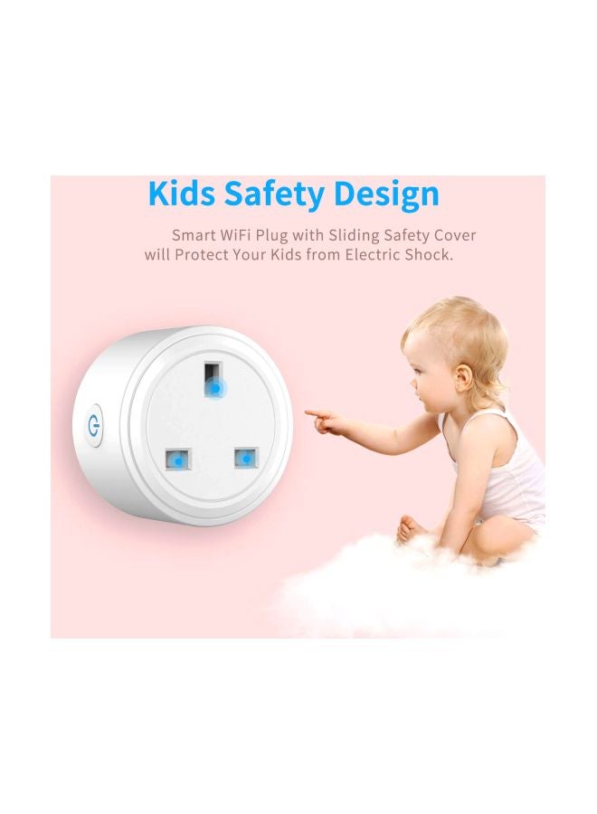 SmartLife - 3-Pin Wifi Plug White 6x6x5cm - Image 1