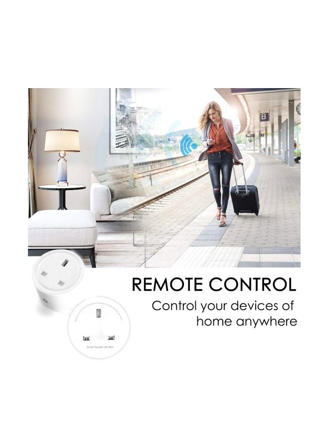 SmartLife - 3-Pin Wifi Plug White 6x6x5cm - Image 1